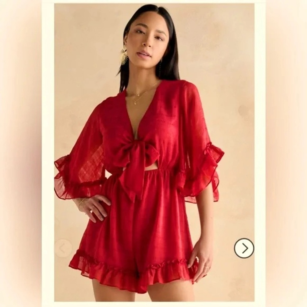 Francesca’s red romper